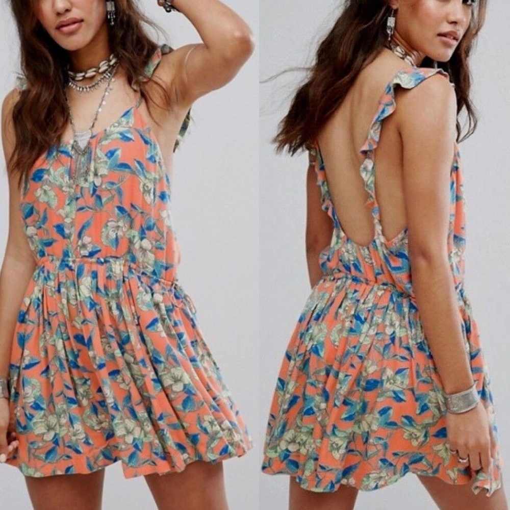 Free People floral patterned sundress size medium❤️❤️ - Picture 1 of 16